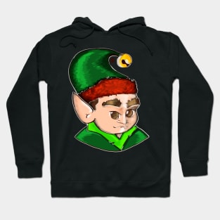 Christmas santa elf face Hoodie